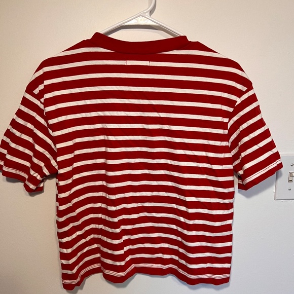 New With Tags Striped Ciao For Now Tee Madewell Size Small Red and White - Picture 7 of 7